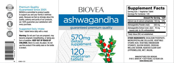 Ashwagandha (570mg) - 120 tablets