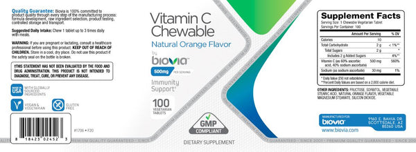 Vitamin C (500mg) -100 Chewable Tablets