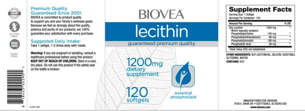 Soy Lecithin (1200mg) -120 Softgels