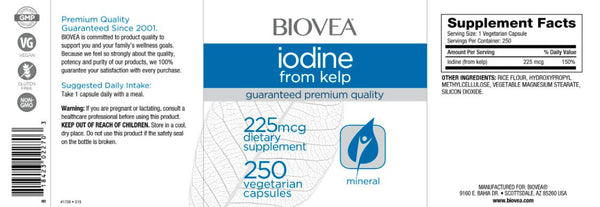 Iodine From Kelp (225mcg) -250 Capsules