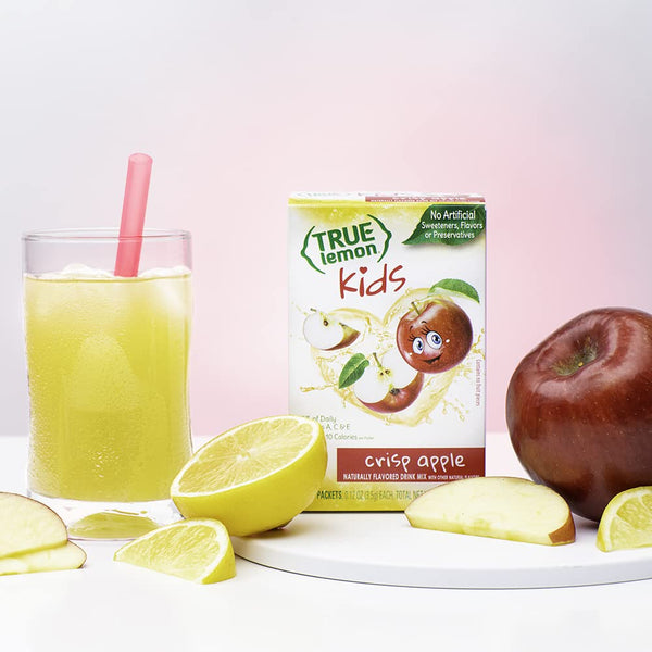 True Lemon Kids Naturally Flavored Drink Mix ONLY 10 CALORIES Crisp Apple