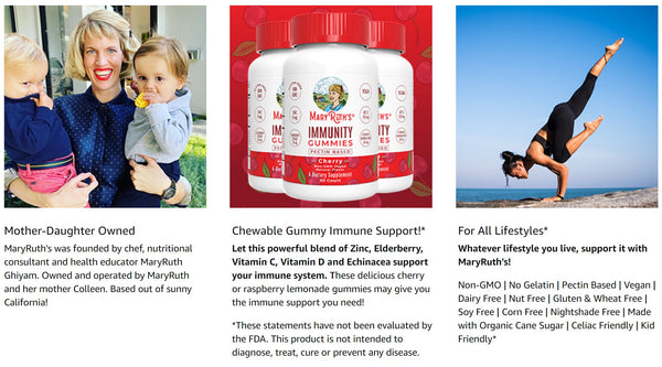 VEGAN Immunity Gummies Sugar-Free 90 Gummies - Cherry