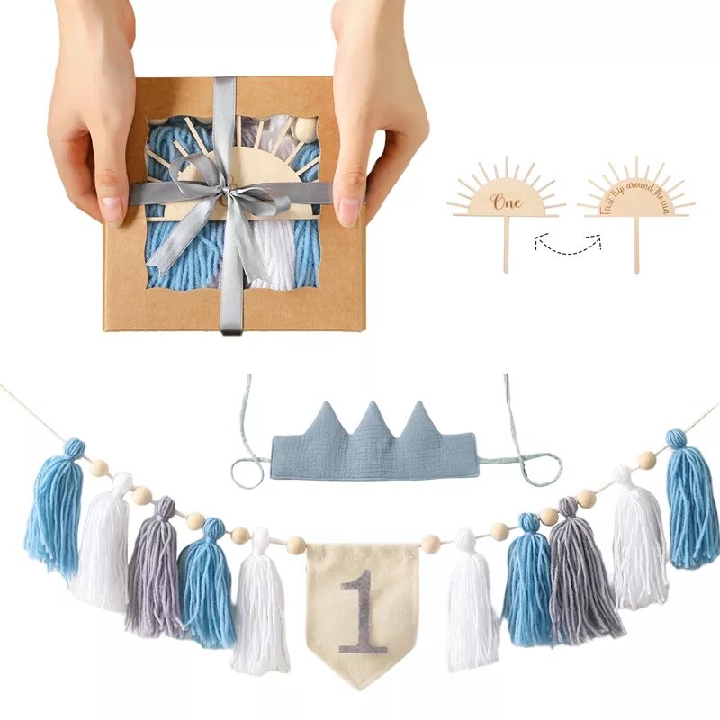 Cotton Tassel Baby Birthday Party Decoration