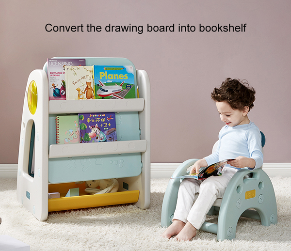 Multifunctional Drawing Board with Book Shelf, Storage ( With Gift Set)