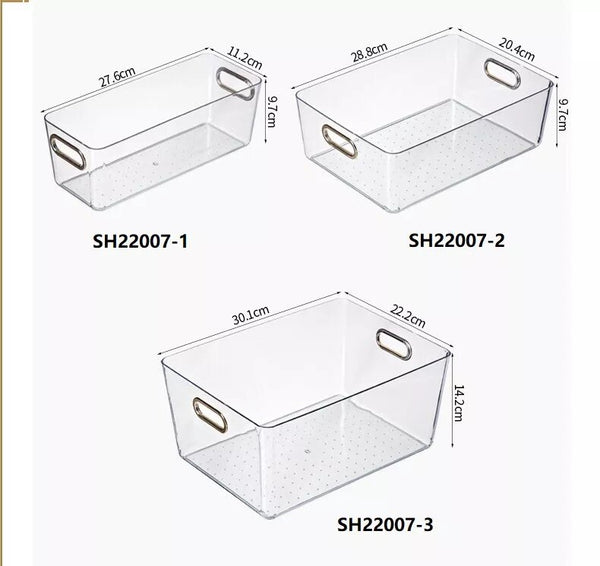 Acrylic Transparent Storage Organizer Box with Hold handles