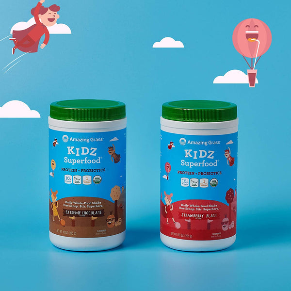 KIDZ Superfood Protein + Probiotics Extreme Chocolate - 15 Servings