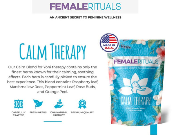 Female Rituals Yoni Steam - Calm Therapy Natural Herbs 4oz