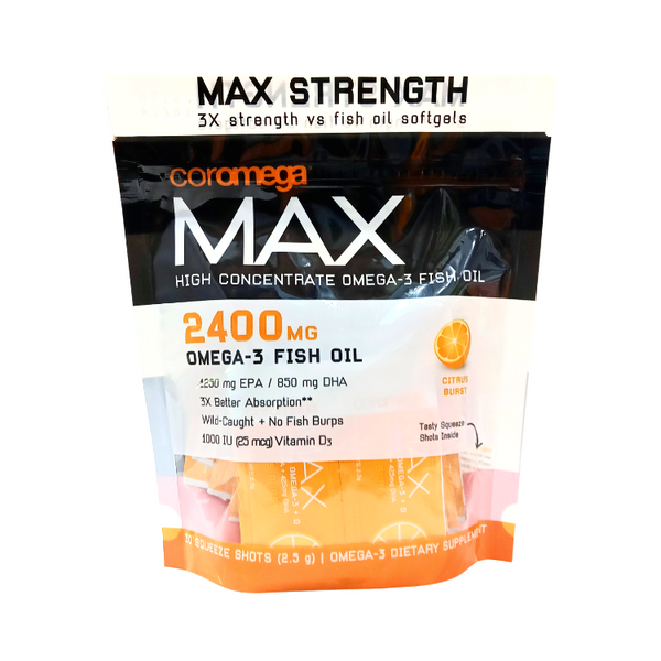 Max High Concentrate Omega-3 Citrus Burst - 30 Packets