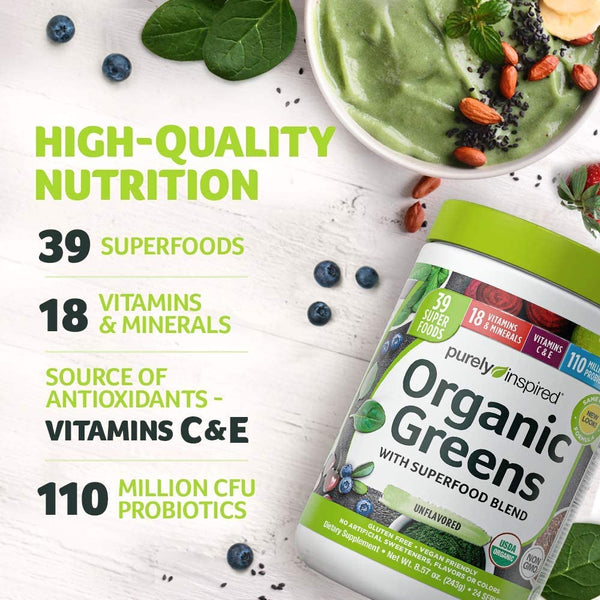 Organic Greens with Superfood Blend - 24 Servings