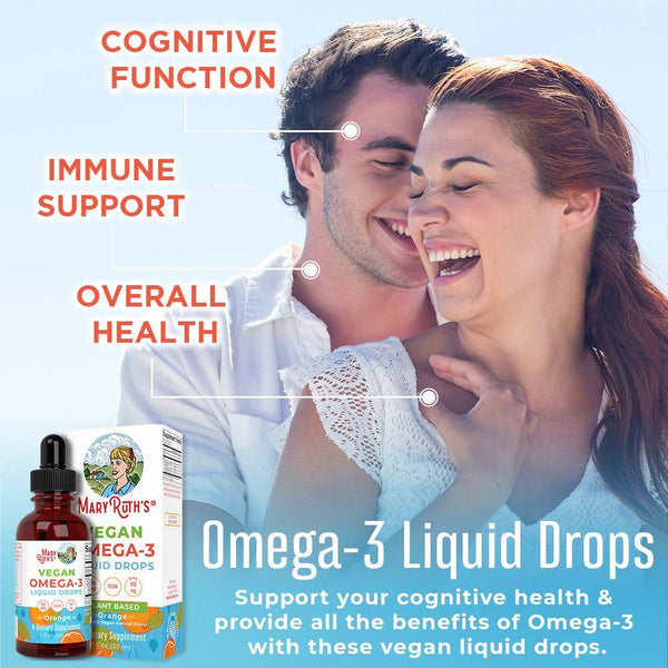 VEGAN Omega-3 Liquid Drops (1oz) - Orange