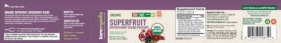 USA-Imported Organic Super Fruit Antioxidant Blend - 4oz - 114g