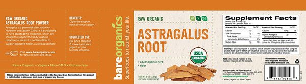 USA-Imported Raw Organic Astragalus Root Powder - 8oz - 227g