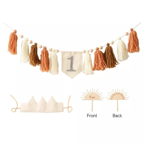 Cotton Tassel Baby Birthday Party Decoration