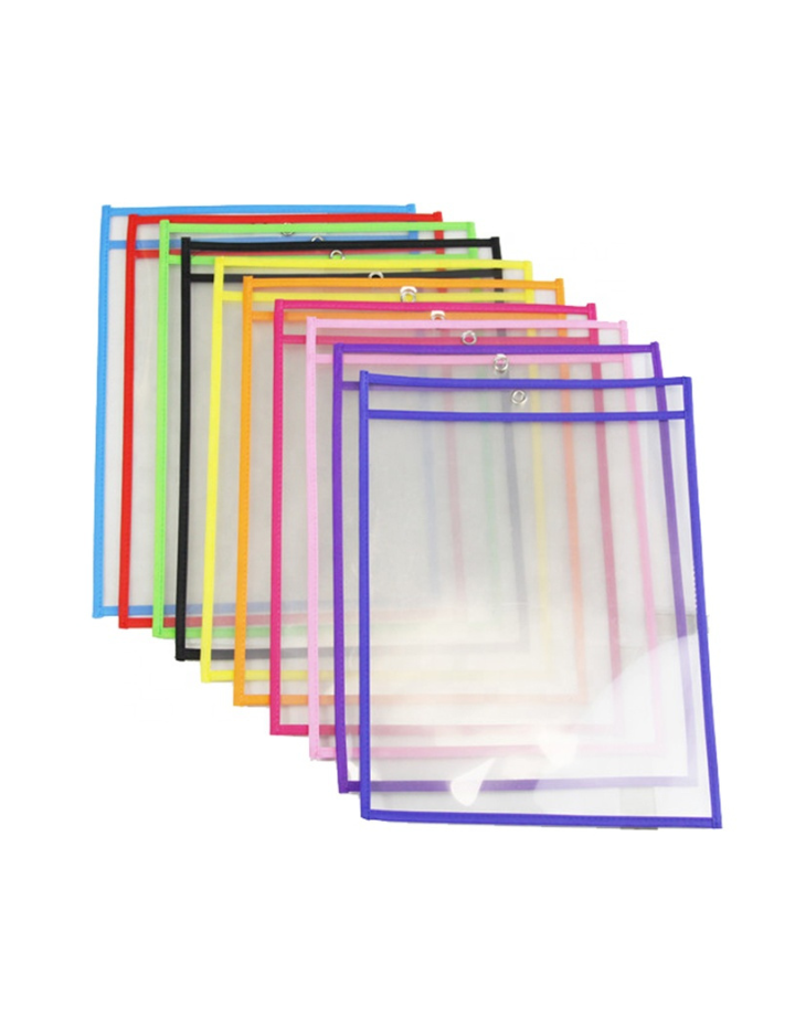 Dry Erase Pockets Reusable Transparent A4 Size (10pc)