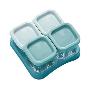 Glass Food Container Set (2*60ml+2*120ml) - Green