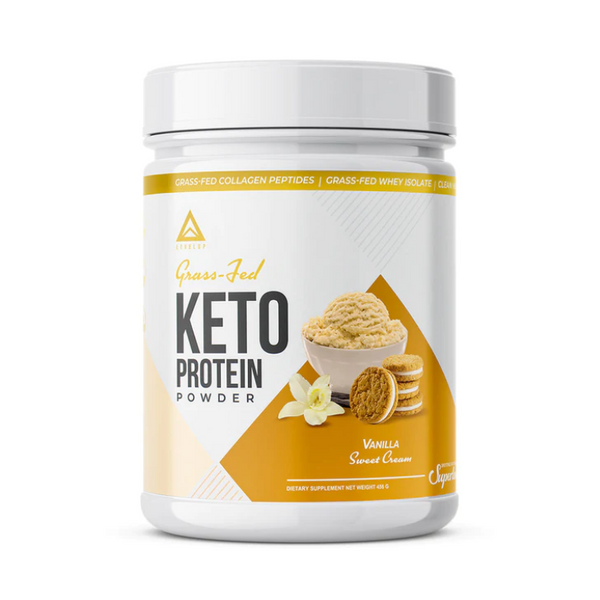 Grass Fed Keto Protein w/ Collagen - Vanilla Sweet Cream - 24 Servings