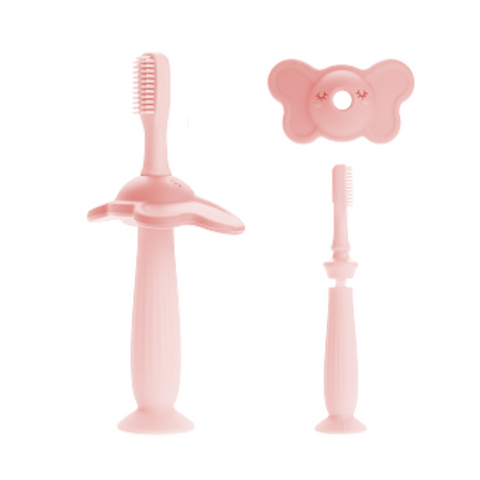 Elephant Toothbrush With 1 Spare Head - Pink