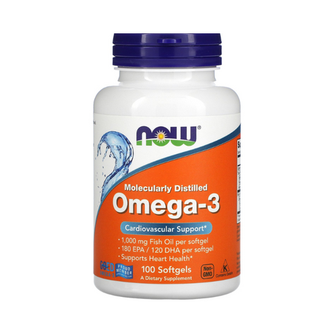 Omega-3 Fish Oil (Molecularly Distilled) - 100 Softgels