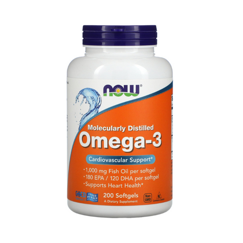 Omega-3 Fish Oil (Molecularly Distilled) - 200 Softgels