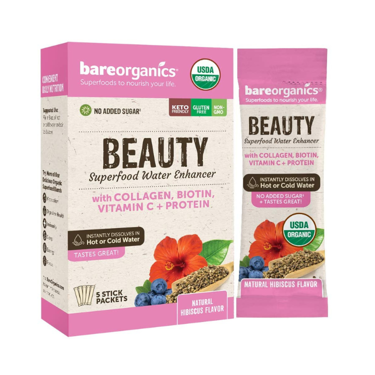 On-the-Go Organic Vegan BEAUTY Superfood Water Enhancer - 5 Sticks