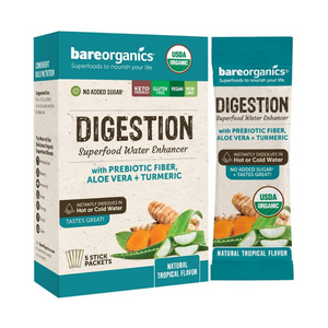 On-the-Go Organic Vegan DIGESTION Superfood Water Enhancer - 5 Sticks