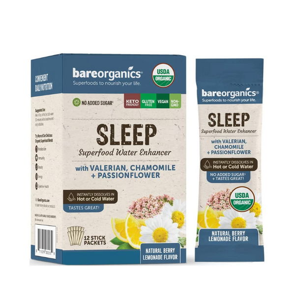 On-the-Go Organic Vegan SLEEP Superfood Water Enhancer - 12 Sticks