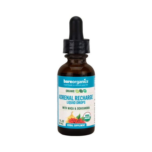 Organic Adrenal Recharge (Energy & Stress Relief) Liquid Herbal Drops - 1fl oz - 30ml