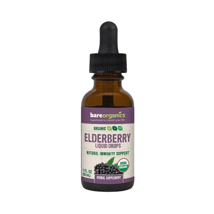 Organic Elderberry (Immunity) Liquid Herbal Drops - 1fl oz - 30ml