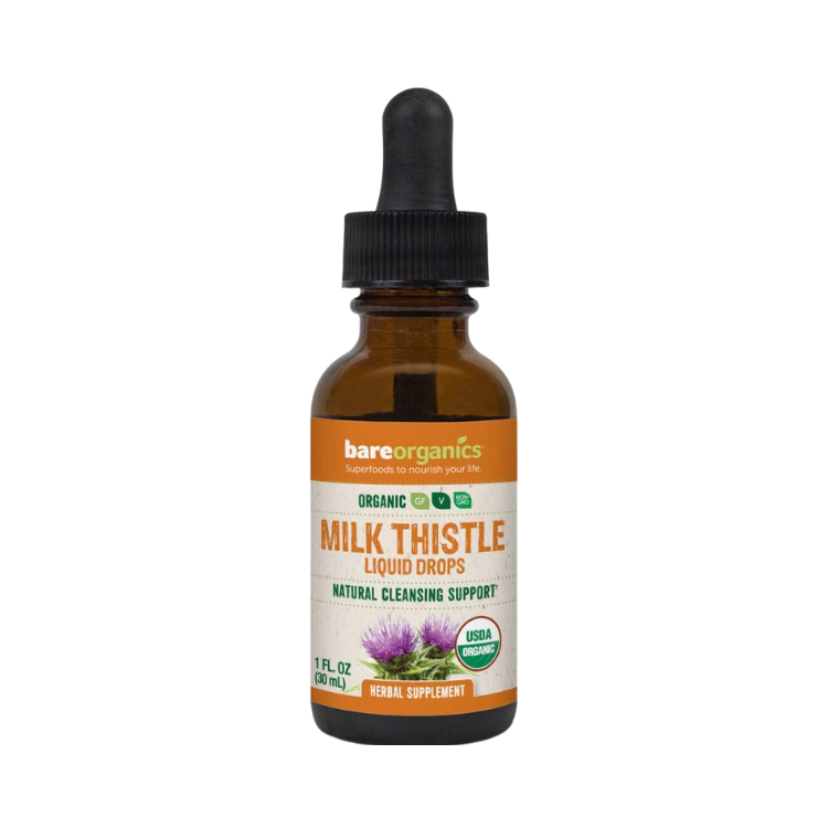 Organic Milk Thistle (Cleansing) Liquid Herbal Drops - 1fl oz - 30ml