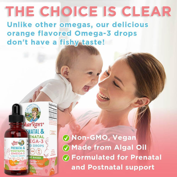 Prenatal & Postnatal Omega-3 Liquid Drops (2oz)