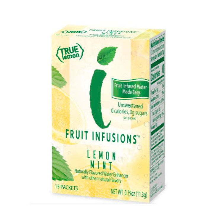 True Lemon Fruit Infusions Water Enhancer ZERO CALORIE Lemon Mint