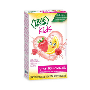 True Lemon Kids Naturally Flavored Drink Mix ONLY 10 CALORIES Pink Lemonade