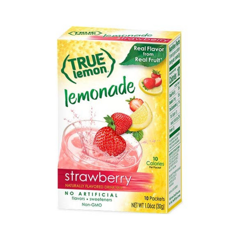 True Lemon Lemonade Naturally Flavored Drink Mix Only 10 Calories Strawberry Lemonade
