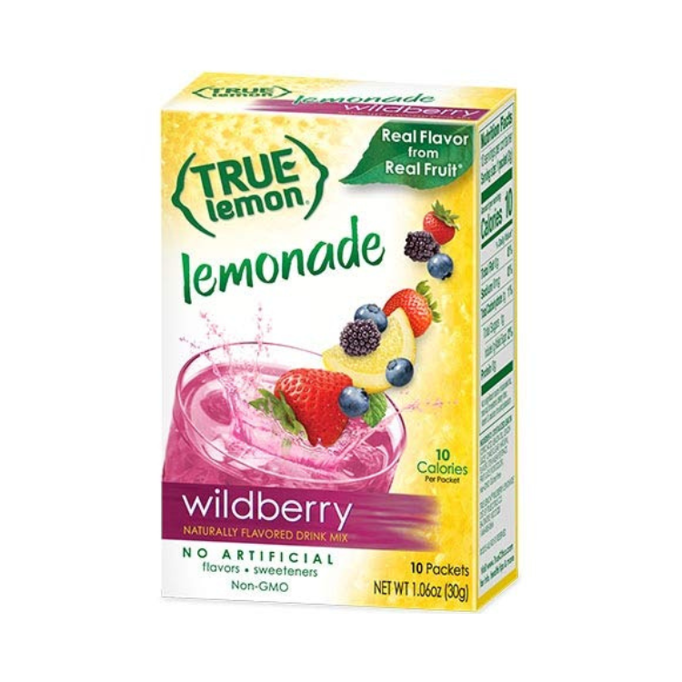 True Lemon Lemonade Naturally Flavored Drink Mix Only 10 Calories Wildberry Lemonade