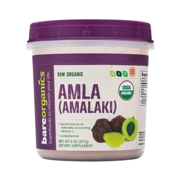 USA-Imported Raw Organic Amla Powder (Indian Gooseberry) - 8oz - 227g