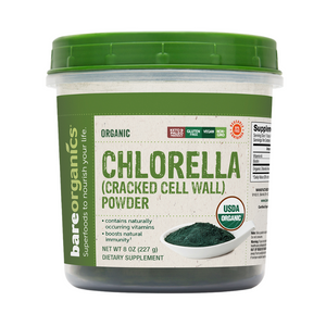 USA-Imported Raw Organic Chlorella Powder (Cracked Cell Wall) - 8oz - 227g