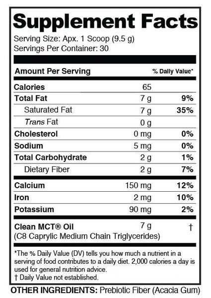 Clean MCT Oil Powder - 30 Servings